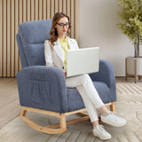 Levede Rocking Chair Ottoman Footrest With Side Pocket - Rear View