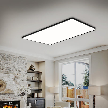 EMITTO 3-Colour Ultra-Thin 5CM LED Ceiling 90W Black-2018816811671359495