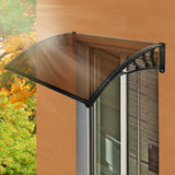 Mountview Window Door Awning Outdoor 1M X 1.2M Brown 1x1.2M - Close-Up Angle