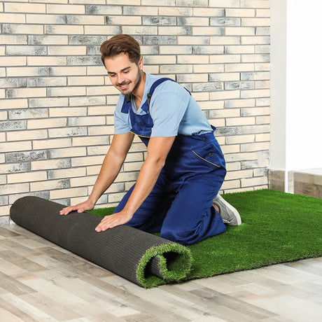 Marlow 40MM Fake Artificial Grass Synthetic Natural 1x20m-1954802589023473671