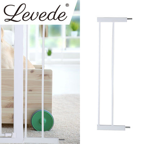 Levede Baby Safety Gate Adjustable Pet White 10cm Extension-2018816606041411591