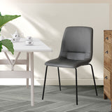 Levede Stackable Dining Chairs Kitchen Grey - Close-Up Angle