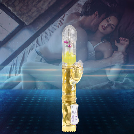 Urway Rabbit Vibrator Masturbator Thrusting Gold-2018816654041026567