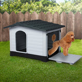 PaWz Dog Kennel Outdoor Indoor Plastic L Grey-2018816849965355015