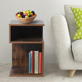 Levede Bedside Tables Drawers Side Table Oak - Close-Up Angle