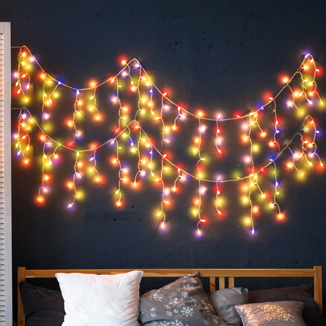 300 LED Curtain Fairy String Lights Multi Colour-1954803087537475591