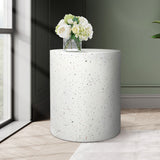 Levede Side Table Terrazzo Round End - Close-Up Angle