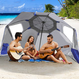 Mountview Beach Umbrella Outdoor Umbrellas Blue 2.33M - Close-Up Angle