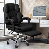 Levede Gaming Chair Office Computer Black Footrest - Close-Up Angle
