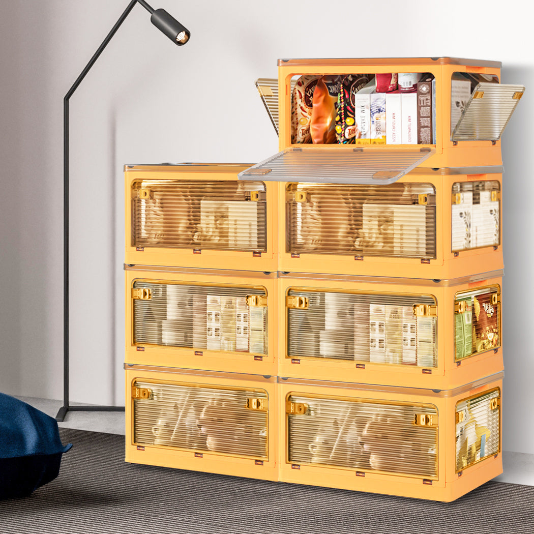 Storage Organiser Large Box Stackable M Orange Medium-2006733026066829319