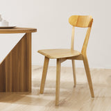 Levede 2x Dining Chairs Wooden Kitchen Chair - Close-Up Angle