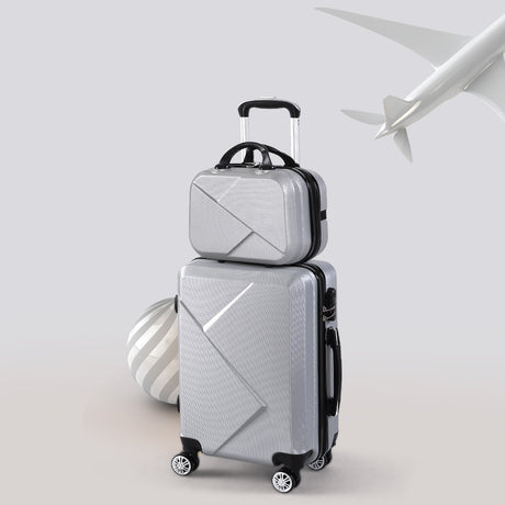 Slimbridge 2pcs 20"Travel Luggage Set Grey-2006733062309810183