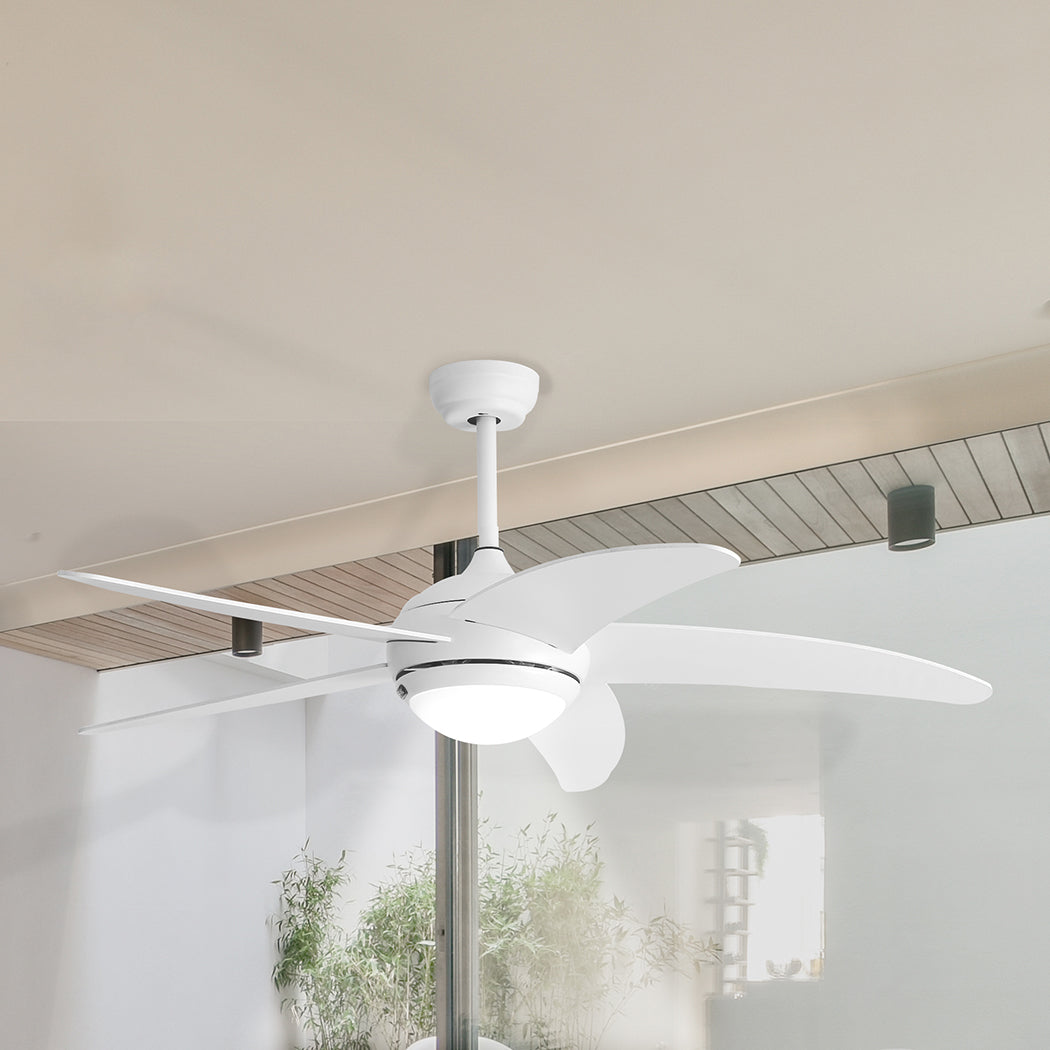 Spector Ceiling Fan 52'' DC Motor Wood White-2018816899676246023