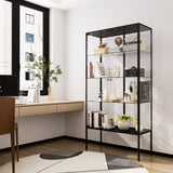 Stacked Glass Display Cabinet Steel 4 Tier 160cm-2006732866213515271