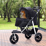 PaWz Pet Stroller Pram Dog Carrier Trailer - Close-Up Angle
