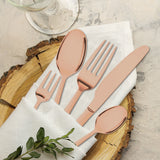 Stainless Steel Cutlery Set Glossy Knife Rose Gold - Close-Up Angle