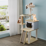 Pawz Cat Tree Tower Scratcher Wood Condo House 120cm - Close-Up Angle