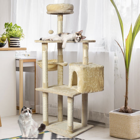 PaWz Cat Tree Toy Scratching Post Scratcher Beige-2018816732080246791