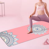 Centra Yoga Mat Foldable Non-Slip Exercise Pink - Close-Up Angle