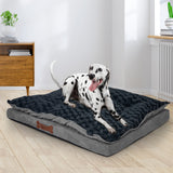 Dog Calming Bed Warm Soft Plush Comfy L Grey Large - Close-Up Angle