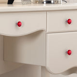 16 Pcs Red Crystal Knobs Diamond 30mm Small Red - Rear View