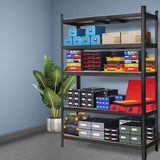 Traderight Warehouse Shelving Shelves Black - Close-Up Angle