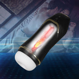 Urway Masturbator Vibrator Masturbation Black - Close-Up Angle