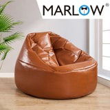 Marlow Bean Bag Chair Cover PU Couch Tan - Close-Up Angle