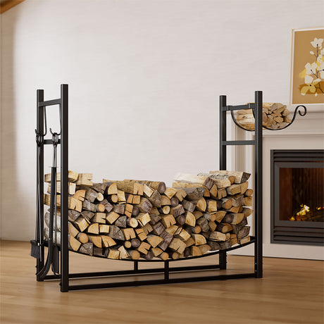 Moyasu Firewood Rack Fireplace Tool Log Holder-2018816803790262278
