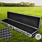 Gun Case Portable Hard Aluminium Double - Rear View