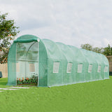 Lambu Greenhouse Walk-In Green House Shed 6M - Rear View