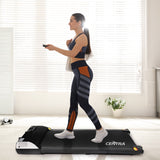 Centra Electric Treadmill Under Desk Black - Close-Up Angle