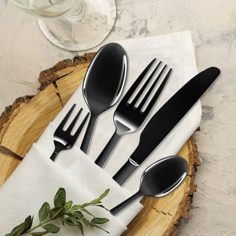 Stainless Steel Cutlery Set Travel Knife Black-2018816724035571719