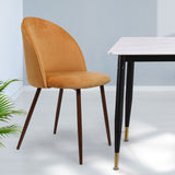 Levede 2x Dining Chairs Seat French Mustard - Close-Up Angle