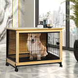 PaWz Wooden Wire Dog Kennel Side End L Large-2018816896866062343