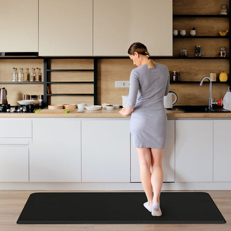 Marlow Kitchen Rug 2PCS Non Slip Anti Fatigue Mat Black-2006732689335521287