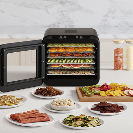 Spector 6 Trays Food Dehydrator Fruit Dehydrators Black-2006733421786828807