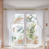 Marlow Curtain Rod Steel Quiet Rail Pole Set - Rear View
