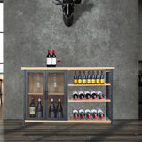 Levede Bar Cabinet Buffet Sideboard - Close-Up Angle