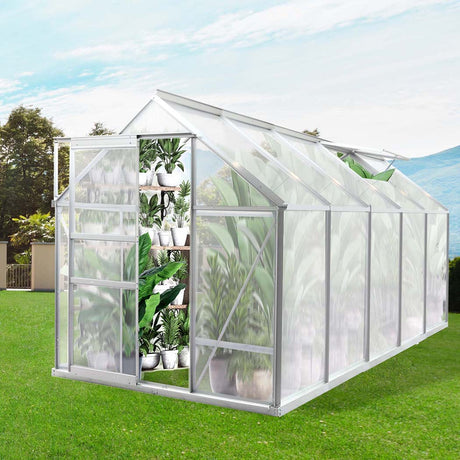 Lambu Greenhouse Aluminium Walk In Green-1954802672473346055