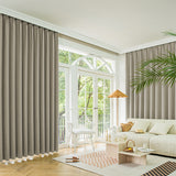 Marlow 2XBlockout Curtains Chenille 180x250 Coffee CD1016-180x250-DG - Close-Up Angle