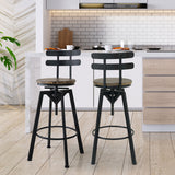 Levede 1x Bar Stool Industrial Adjustable - Close-Up Angle