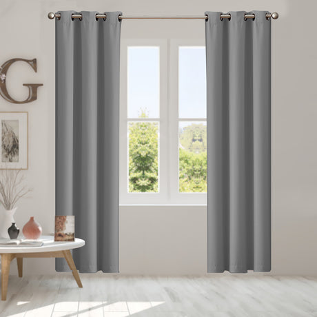 2x Blockout Curtains Panels 3 Layers Grey-2018816678464458758