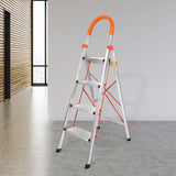 Traderight 4 Step Ladder Folding Aluminium - Close-Up Angle