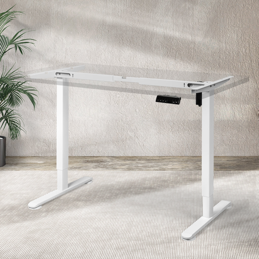 Levede Motorised Standing Desk Frame White Single Motor-2018816917552369671