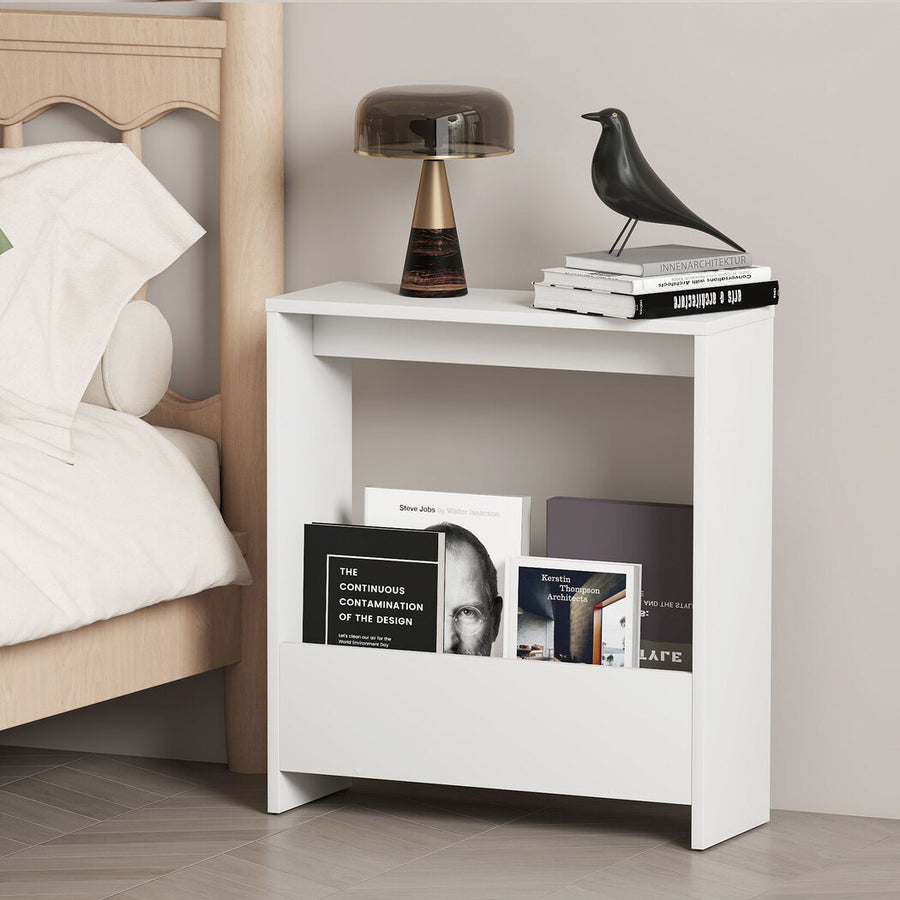 Levede Side Table with Magazine Rack Small End Table-2006732787842945031