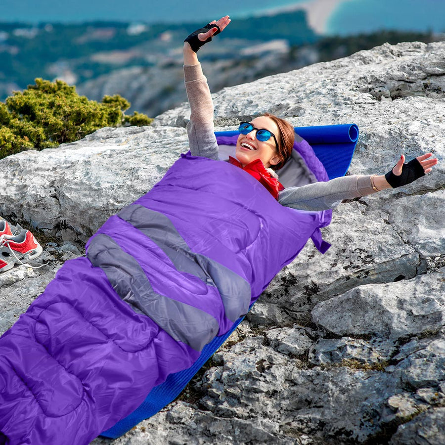 Mountview Single Sleeping Bag Bags Outdoor Purple-2006732920865296391