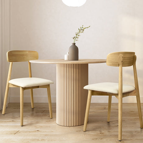 Levede 2x Dining Chairs Kitchen Chair Natural-2018816919242674183