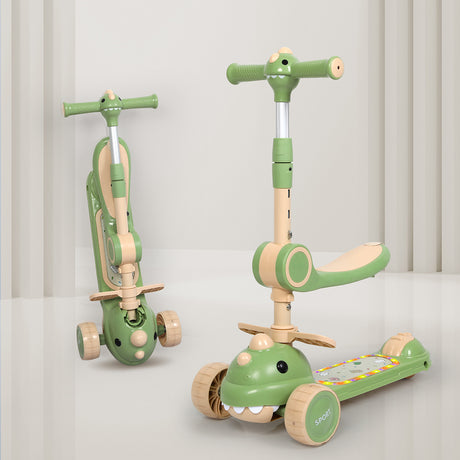 BoPeep Foldable Kids Scooter Flip-able Seat Green-2006732820814368774