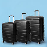 Slimbridge 3PC Luggage sets Suitcase Black - Close-Up Angle